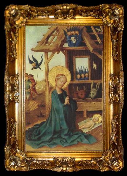 framed  Stefan Lochner Adoration of the Child (mk08), ta009-2